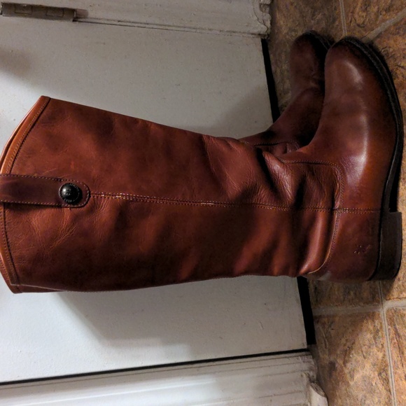 Frye Genuine Leather Equine Riding Boots, women's size 9, beautiful brown - Picture 1 of 8